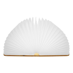 GloboStar® 79636 Vintage Ξύλινο Επιτραπέζιο Διακοσμητικό Φωτιστικό XL Βιβλίο LED SMD 4W 350lm DC 5V 2000mAh Επαναφορτιζόμενο με Καλώδιο Τροφοδοσίας USB RGB 21.5 x 16.5 x 2.2cm