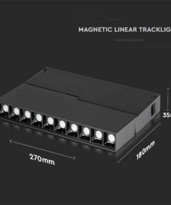 LED Μαγνητικό Φωτιστικό Ράγας 20W V-TAC Μαύρο CRI 90 24V 30° Φυσικό 4000K – 7965