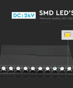 LED Μαγνητικό Φωτιστικό Ράγας 20W V-TAC Μαύρο CRI 90 24V 30° Φυσικό 4000K – 7965