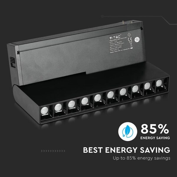 LED Μαγνητικό Φωτιστικό Ράγας 20W V-TAC Μαύρο CRI 90 24V 30° Φυσικό 4000K – 7965