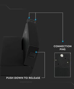 LED Μαγνητικό Φωτιστικό Ράγας 20W V-TAC Μαύρο CRI 90 24V 30° Φυσικό 4000K – 7965