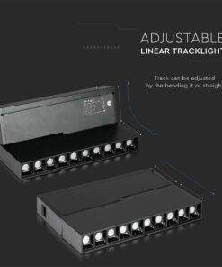 LED Μαγνητικό Φωτιστικό Ράγας 20W V-TAC Μαύρο CRI 90 24V 30° Φυσικό 4000K – 7965