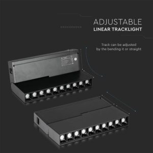 LED Μαγνητικό Φωτιστικό Ράγας 20W V-TAC Μαύρο CRI 90 24V 30° Φυσικό 4000K – 7965