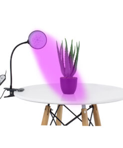 GloboStar® 79648 Grow Light Full Spectrum LED Φωτιστικό Ανάπτυξης Φυτών Γλάστρας με 1 Κινούμενη Κεφαλή & Βάση Clip SMD 2835 5W 160° DC 5V IP20 με Dimmer & Timer Εσωτερικού Χώρου για Κάλυψη Επιφάνειας 0.6m x 0.6m Πλήρους Φάσματος Φωτισμού