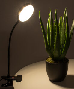 GloboStar® 79649 Grow Light Hydro Spectrum LED Φωτιστικό Ανάπτυξης Υδροπονικών Φυτών Γλάστρας με 1 Κινούμενη Κεφαλή & Βάση Clip SMD 2835 5W 160° DC 5V IP20 με Dimmer & Timer Εσωτερικού Χώρου για Κάλυψη Επιφάνειας 0.6m x 0.6m Πλήρους Φάσματος Φωτισμού