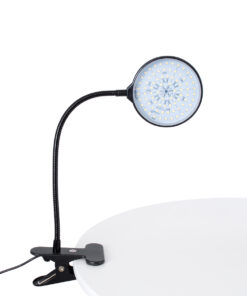 GloboStar® 79649 Grow Light Hydro Spectrum LED Φωτιστικό Ανάπτυξης Υδροπονικών Φυτών Γλάστρας με 1 Κινούμενη Κεφαλή & Βάση Clip SMD 2835 5W 160° DC 5V IP20 με Dimmer & Timer Εσωτερικού Χώρου για Κάλυψη Επιφάνειας 0.6m x 0.6m Πλήρους Φάσματος Φωτισμού