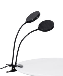 GloboStar® 79651 Grow Light Hydro Spectrum LED Φωτιστικό Ανάπτυξης Υδροπονικών Φυτών Γλάστρας με 2 Κινούμενες Κεφαλές & Βάση Clip SMD 2835 10W 160° DC 5V IP20 με Dimmer & Timer Εσωτερικού Χώρου για Κάλυψη Επιφάνειας 0.6m x 0.6m Πλήρους Φάσματος Φωτισμού