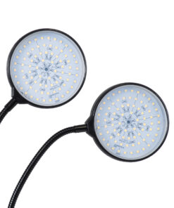 GloboStar® 79651 Grow Light Hydro Spectrum LED Φωτιστικό Ανάπτυξης Υδροπονικών Φυτών Γλάστρας με 2 Κινούμενες Κεφαλές & Βάση Clip SMD 2835 10W 160° DC 5V IP20 με Dimmer & Timer Εσωτερικού Χώρου για Κάλυψη Επιφάνειας 0.6m x 0.6m Πλήρους Φάσματος Φωτισμού