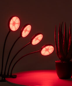 GloboStar® 79654 Grow Light Full Spectrum LED Φωτιστικό Ανάπτυξης Φυτών Γλάστρας με 4 Κινούμενες Κεφαλές & Βάση Clip SMD 2835 20W 160° DC 5V IP20 με Dimmer & Timer Εσωτερικού Χώρου για Κάλυψη Επιφάνειας 1m x 1m Πλήρους Φάσματος Φωτισμού