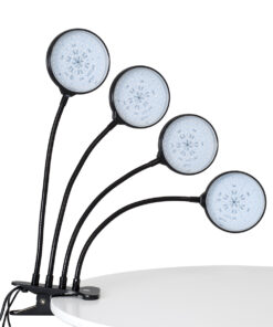 GloboStar® 79654 Grow Light Full Spectrum LED Φωτιστικό Ανάπτυξης Φυτών Γλάστρας με 4 Κινούμενες Κεφαλές & Βάση Clip SMD 2835 20W 160° DC 5V IP20 με Dimmer & Timer Εσωτερικού Χώρου για Κάλυψη Επιφάνειας 1m x 1m Πλήρους Φάσματος Φωτισμού