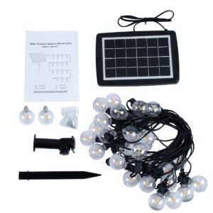 GloboStar® 79666 Διακοσμητική Γιρλάντα 14 Μέτρων με Controller 4 Προγραμμάτων Φωτισμού 30 LED 3W με Ενσωματωμένη Μπαταρία 600mAh – Φωτοβολταϊκό Πάνελ – Αισθητήρα Ημέρας-Νύχτας – Βάση Κήπου & Μαύρο Καλώδιο Αδιάβροχη IP44 Θερμό Λευκό 2700K L22 x W15.5 x H3c