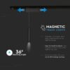 LED Μαγνητικό Κρεμαστό Φωτιστικό Ράγας 15W V-TAC Μαύρο CRI 90 24V 36° Φυσικό 4000K – 7969