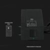 LED Μαγνητικό Κρεμαστό Φωτιστικό Ράγας 15W V-TAC Μαύρο CRI 90 24V 36° Φυσικό 4000K – 7969