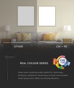 LED Μαγνητικό Κρεμαστό Φωτιστικό Ράγας 15W V-TAC Μαύρο CRI 90 24V 36° Φυσικό 4000K – 7969