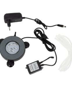 GloboStar® 79683 Φωτιστικό Ενυδρείου & Οξυγονωτής / Μηχανισμός Φυσαλίδων Φ10cm LED 9W 180° AC 230V Αδιάβροχο IP68 με Ασύρματο Χειριστήριο IR Πολύχρωμο RGB