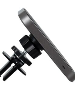 GloboStar® 79695 Μαγνητική Βάση Κινητού Αυτοκινήτου Max 15W USB σε USB Type-C με Κλιπ στον Αεραγωγό – Ασύρματη Φόρτιση MagSafe QuickCharge 3.0