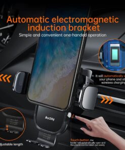 GloboStar® 79696 Μαγνητική Βάση Κινητού Αυτοκινήτου Smart Chip Max 15W USB σε USB Type-C με Κλιπ στον Αεραγωγό – Ασύρματη Φόρτιση και Υποστήριξη προσαρμογής για Διαφορετικά Κινητά Τηλέφωνα MagSafe QuickCharge 3.0