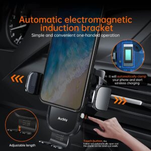 GloboStar® 79696 Μαγνητική Βάση Κινητού Αυτοκινήτου Smart Chip Max 15W USB σε USB Type-C με Κλιπ στον Αεραγωγό – Ασύρματη Φόρτιση και Υποστήριξη προσαρμογής για Διαφορετικά Κινητά Τηλέφωνα MagSafe QuickCharge 3.0