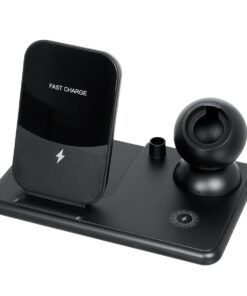 GloboStar® 79699 Επιτραπέζια Σταθερή Βάση Ασύρματης Φόρτισης Fast Charging για Κινητά – Earphones – Smart Watches – Pencil 4 Καναλιών – 1 Channel 15W Max (Phone) – 2 Channel 3W (Airpod) – 3 Channel 2W (Watch) – 4 Channel 2W (Pencil)