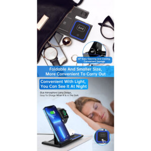 GloboStar® 79706 Επιτραπέζια Σταθερή Βάση Ασύρματης Φόρτισης Fast Charging για Κινητά – Earphones – Smart Watches 15W Max – Λευκό