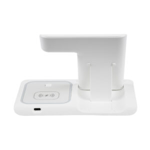 GloboStar® 79706 Επιτραπέζια Σταθερή Βάση Ασύρματης Φόρτισης Fast Charging για Κινητά – Earphones – Smart Watches 15W Max – Λευκό