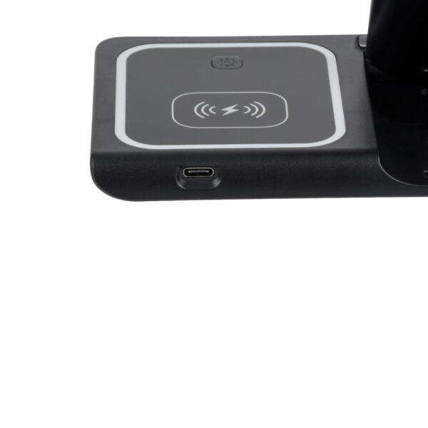 GloboStar® 79707 Επιτραπέζια Σταθερή Βάση Ασύρματης Φόρτισης Fast Charging για Κινητά – Earphones – Smart Watches 15W Max – Μαύρο