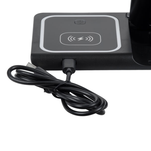 GloboStar® 79707 Επιτραπέζια Σταθερή Βάση Ασύρματης Φόρτισης Fast Charging για Κινητά – Earphones – Smart Watches 15W Max – Μαύρο
