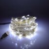 GloboStar® 79732 Διακοσμητική Γιρλάντα 10 Μέτρων 100 LED USB 5 Volt 6 Watt με Ασημένιο Συρμάτινο Καλώδιο Ψυχρό Λευκό 6000k