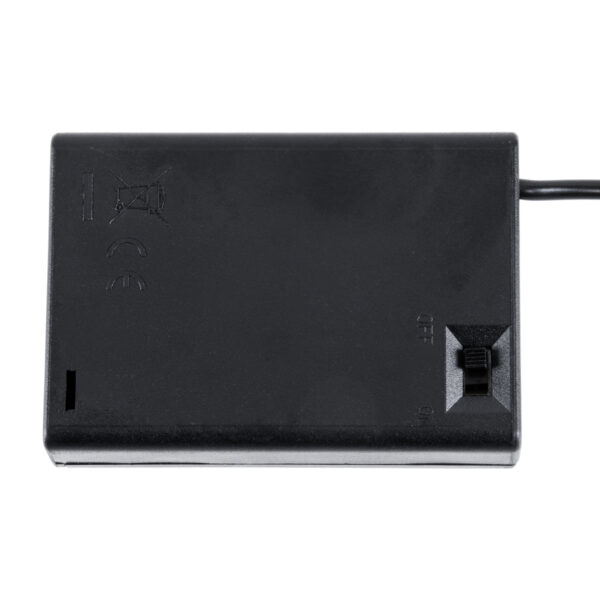 GloboStar® 79791 Box Τροφοδοσίας για Γιρλάντες LED USB 2.0 DC 5V με Μπαταρίες 3 x AA (Δεν Περιλαμβάνονται) & Διακόπτη On/Off – Μαύρο