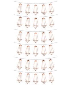 79805 Διακοσμητική Γιρλάντα Bronze Cone 4 Μέτρα με Διακόπτη On/Off – 30 LED 3W με Μπαταρίες 3xAA & Διάφανο Καλώδιο IP20 Θερμό Λευκό 2700K Μ4m