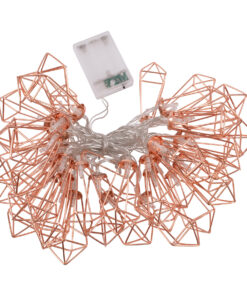 79806 Διακοσμητική Γιρλάντα Bronze Cone 5 Μέτρα με Διακόπτη On/Off – 40 LED 4W με Μπαταρίες 3xAA & Διάφανο Καλώδιο IP20 Θερμό Λευκό 2700K Μ5m