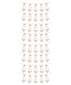 79806 Διακοσμητική Γιρλάντα Bronze Cone 5 Μέτρα με Διακόπτη On/Off – 40 LED 4W με Μπαταρίες 3xAA & Διάφανο Καλώδιο IP20 Θερμό Λευκό 2700K Μ5m