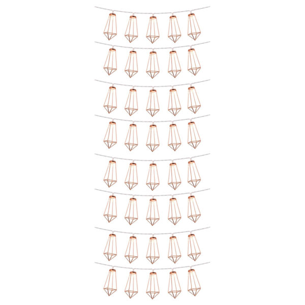 79806 Διακοσμητική Γιρλάντα Bronze Cone 5 Μέτρα με Διακόπτη On/Off – 40 LED 4W με Μπαταρίες 3xAA & Διάφανο Καλώδιο IP20 Θερμό Λευκό 2700K Μ5m