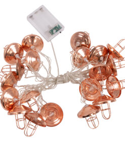 79808 Διακοσμητική Γιρλάντα Bronze Lamp 3 Μέτρα με Διακόπτη On/Off – 20 LED 2W με Μπαταρίες 3xAA & Διάφανο Καλώδιο IP20 Θερμό Λευκό 2700K Μ3m