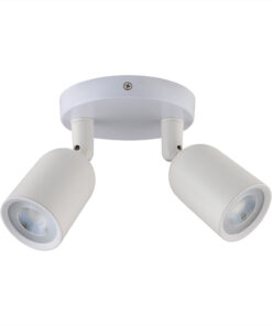 Φωτιστικό spot στρογγυλό διπλό τοίχου και οροφής 2xGU10 λευκό σώμα V-TAC – 7981