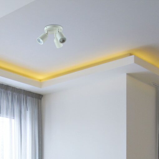 Τριπλό Φωτιστικό Spot Οροφής & Τοίχου 3xGU10 Λευκό V-TAC 7982