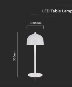 LED Επαναφορτιζόμενο Πορτατίφ V-TAC Λευκό Σώμα Dimmable CCT – 7986