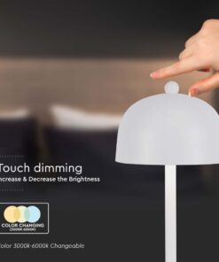 LED Επαναφορτιζόμενο Πορτατίφ V-TAC Λευκό Σώμα Dimmable CCT – 7986
