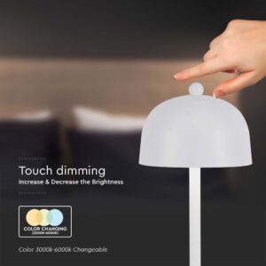 LED Επαναφορτιζόμενο Πορτατίφ V-TAC Λευκό Σώμα Dimmable CCT – 7986