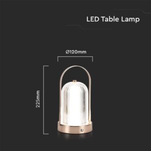 Φωτιστικό γραφείου LED 1W Eπαναφορτιζόμενο Χρυσό Χρώμα Dimmable V-TAC – 7989