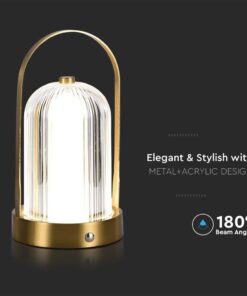 Φωτιστικό γραφείου LED 1W Eπαναφορτιζόμενο Χρυσό Χρώμα Dimmable V-TAC – 7989