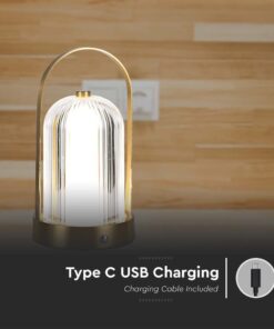 Φωτιστικό γραφείου LED 1W Eπαναφορτιζόμενο Χρυσό Χρώμα Dimmable V-TAC – 7989