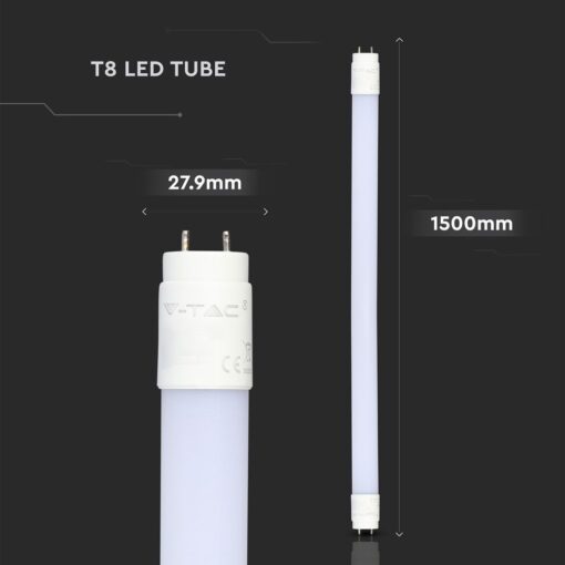 LED Λάμπα T8 G13 150cm 24W V-TAC PRO Samsung Chip 160° 3000lm Φυσικό Λευκό 4000K – 21674
