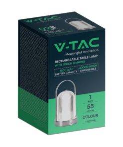 Φωτιστικό γραφείου LED 1W Eπαναφορτιζόμενο Χρώματος Χρωμίου Dimmable V-TAC – 7990