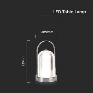 Φωτιστικό γραφείου LED 1W Eπαναφορτιζόμενο Χρώματος Χρωμίου Dimmable V-TAC – 7990