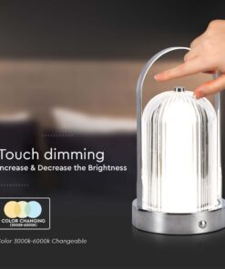 Φωτιστικό γραφείου LED 1W Eπαναφορτιζόμενο Χρώματος Χρωμίου Dimmable V-TAC – 7990