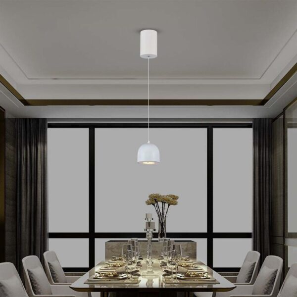 LED κρεμαστό φωτιστικό οροφής 8.5W 3000K θερμό λευκό με απαλό γκρι σώμα και On/Off αφής V-TAC – 7995