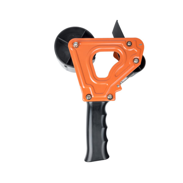 GloboStar® 79951 Επαγγελματική Μηχανή Ταινίας Συσκευασίας Χειρός DELI Μ16.5 x Π7.8 x Υ24cm – Πορτοκαλί & Μαύρο