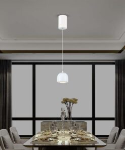 LED κρεμαστό φωτιστικό οροφής 8.5W 3000K θερμό λευκό με λευκό σώμα και On/Off αφής V-TAC – 7996