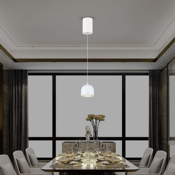 LED κρεμαστό φωτιστικό οροφής 8.5W 3000K θερμό λευκό με λευκό σώμα και On/Off αφής V-TAC – 7996